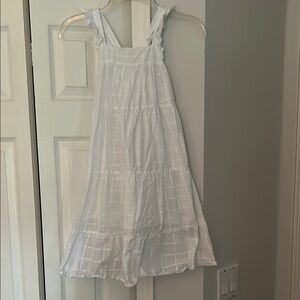 White Sleeveless Kids Dress